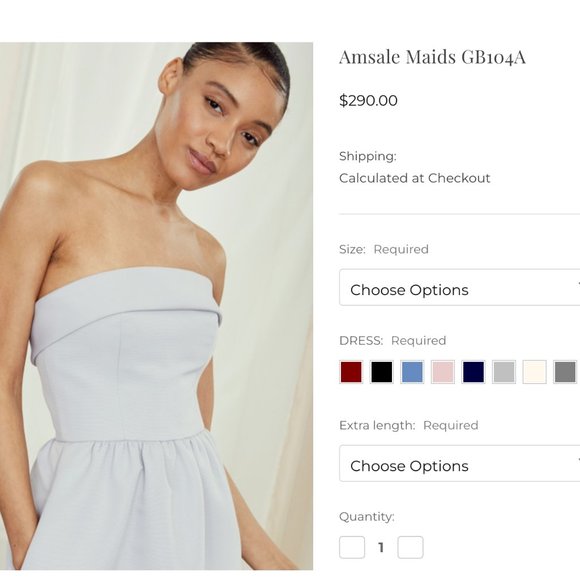 AMSALE Bridesmaid Dress "Rene" Size 8 - Picture 2 of 10